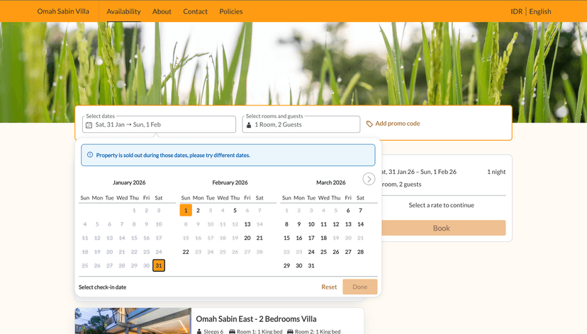 Booking integration